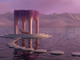What Is CGI Animation and How Does It Work? a pavilion n the middle of a sea